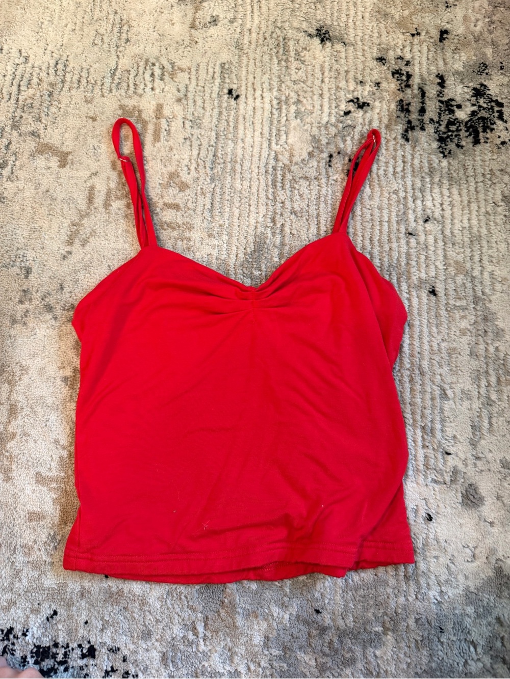 Women's Red Spaghetti Strap Cami Tank Top
